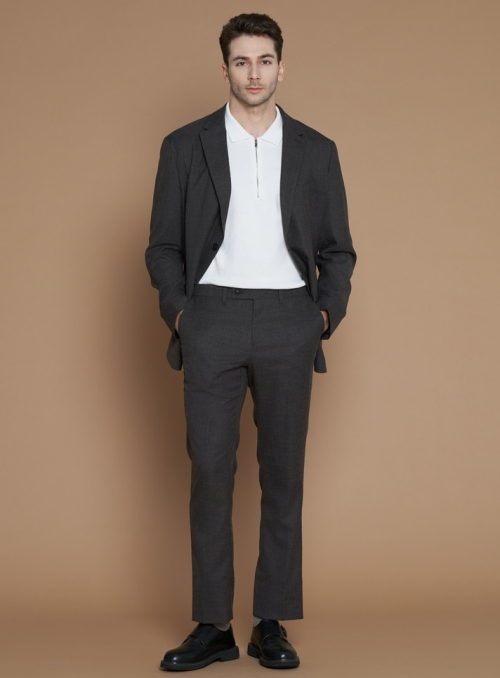 Меланжевый блейзер Brown (M~5XL)