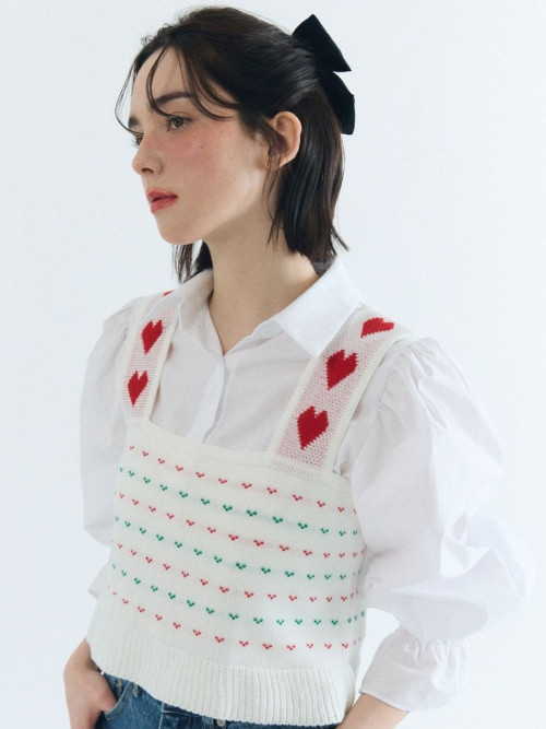 heart вязаная жилет