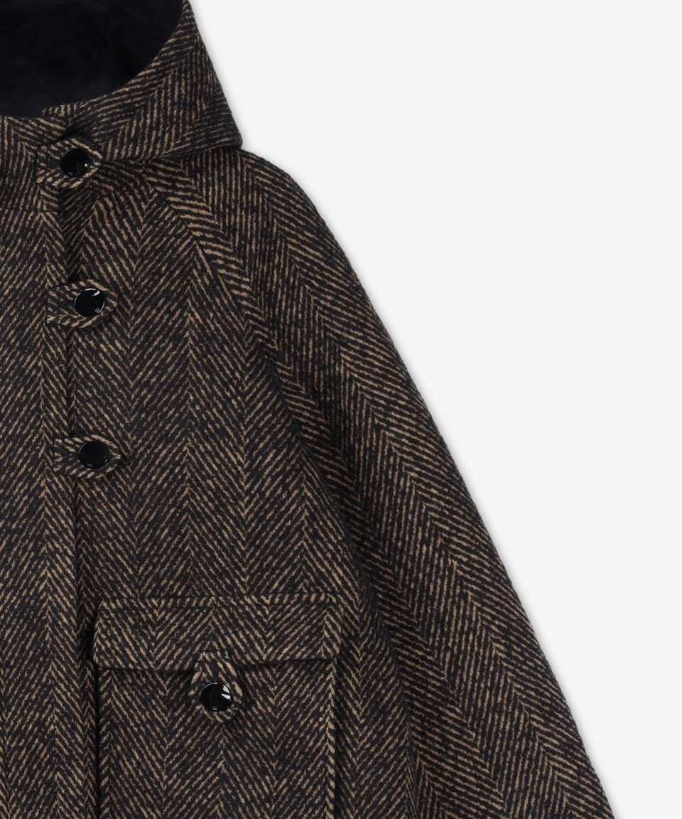 GANNI｜JACKETS (Herringbone Wool Midi Jacket (F9548 886) Herringbone Wool Midi Jacket – Annabel
