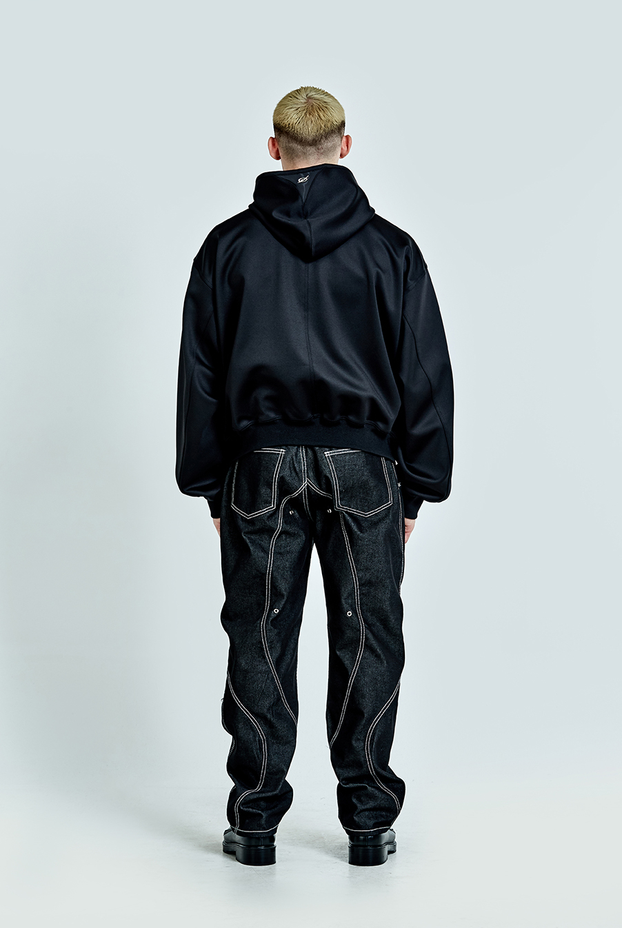 51퍼센트(51PERCENT) TUNNEL LINING TROUSER (DENIM) - BK - 사이즈