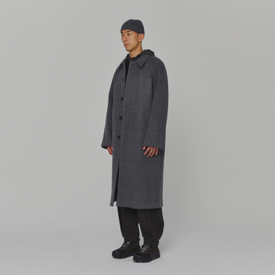AMOMENTO アモーメント WOOL RAGLAN COAT AMOMENTO Brown Wool Raglan Coat AMOMENTO