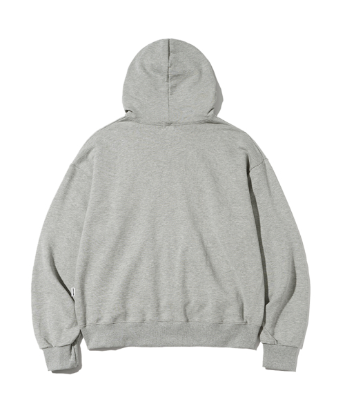 Худи на молнии 2-way с большим лого Basic Grey