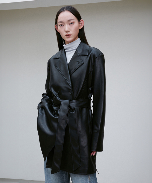 FAUX LEATHER HALF куртка