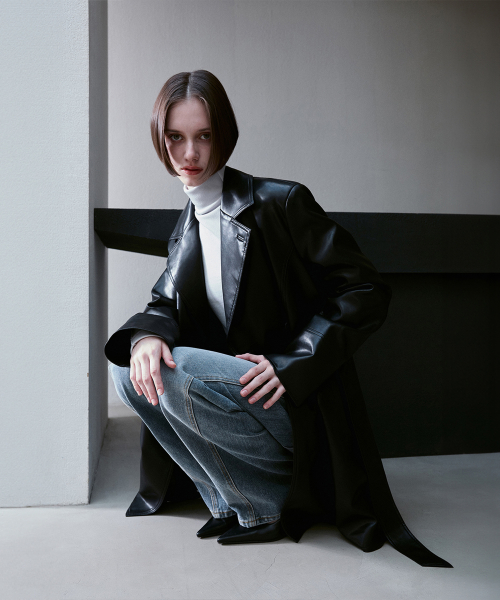 FAUX LEATHER HALF куртка