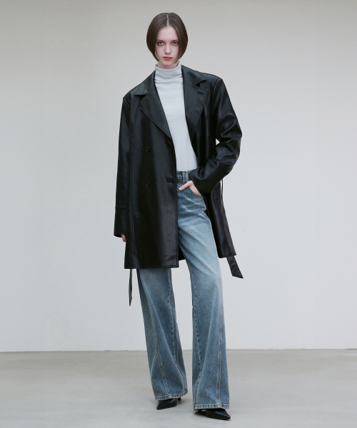 FAUX LEATHER HALF куртка