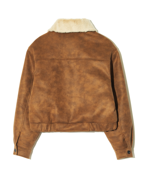 [2TYPE] SUEDE MUSTANG PADDED блузон (LIGHT BROWN)