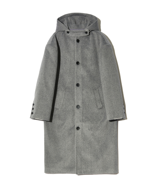 HAND STITCH худи MAXI шерсть COAT (GREY)