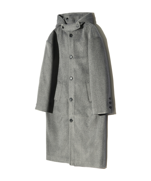 HAND STITCH худи MAXI шерсть COAT (GREY)