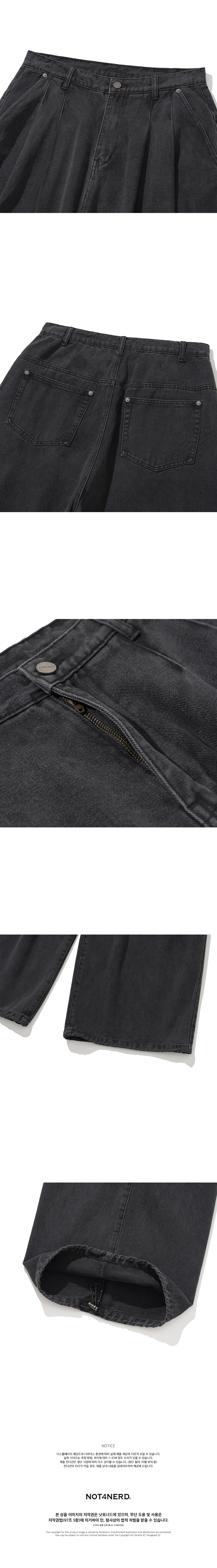 デニム・ジーパン NOT4NERD TR Two Tuck Wide Pants Black PT063BK MUSINSA | NOT4NERD Two Tuck Wide Denim Pants - Black