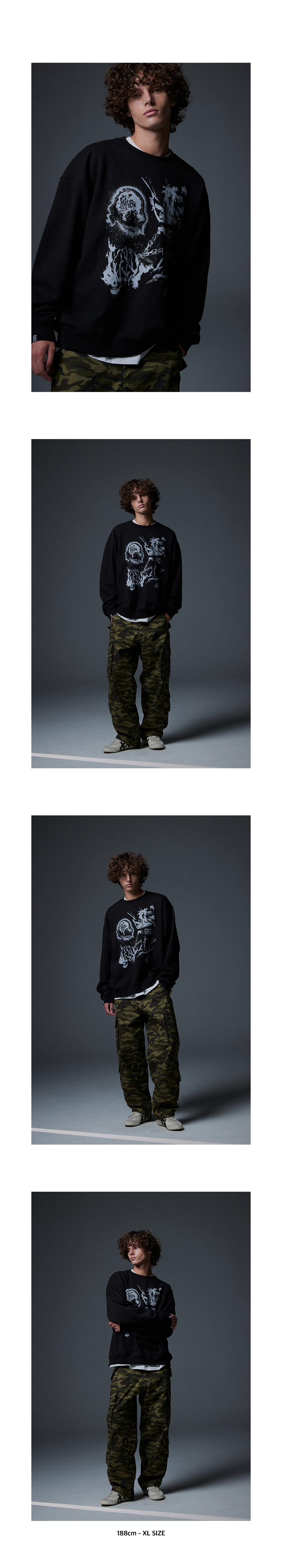★NOT4NERD★ Forest Fires Crewneck Black MUSINSA公式 | NOT4NERD Forest Fires Crewneck - Black