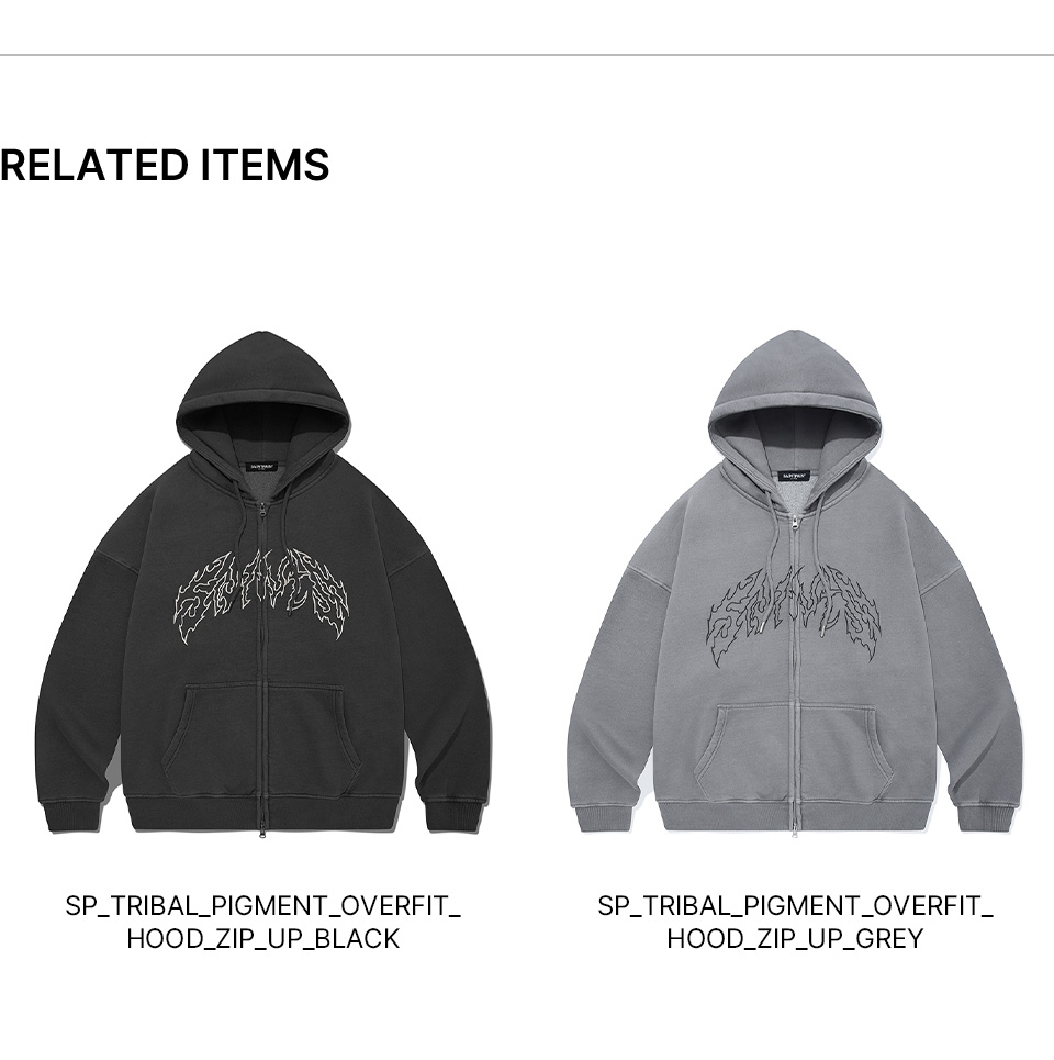 [SAINTPAIN] ★SP ATHLETIC OVERFIT HOODIE MUSINSA | SAINTPAIN SP Tribal Pigment Overfit Hoodie Black