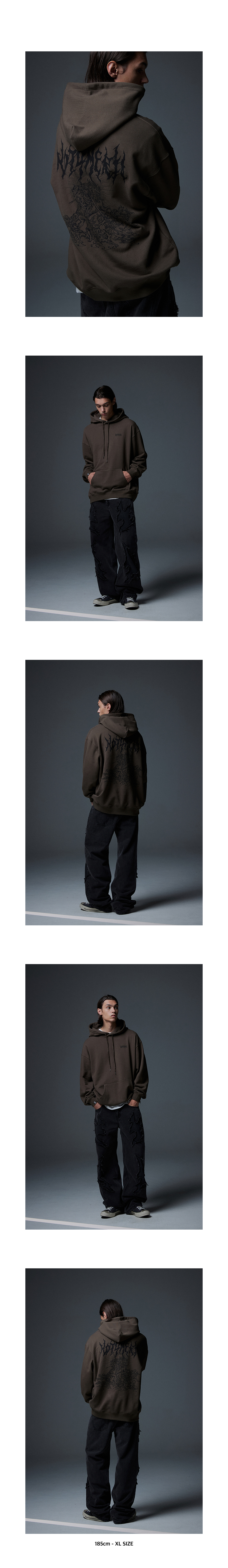 【NOT4NERD】Athena Pullover Hood ★韓国人気★ 追跡付 낫포너드(NOT4NERD) Athena Pullover Hood - Khaki - 사이즈