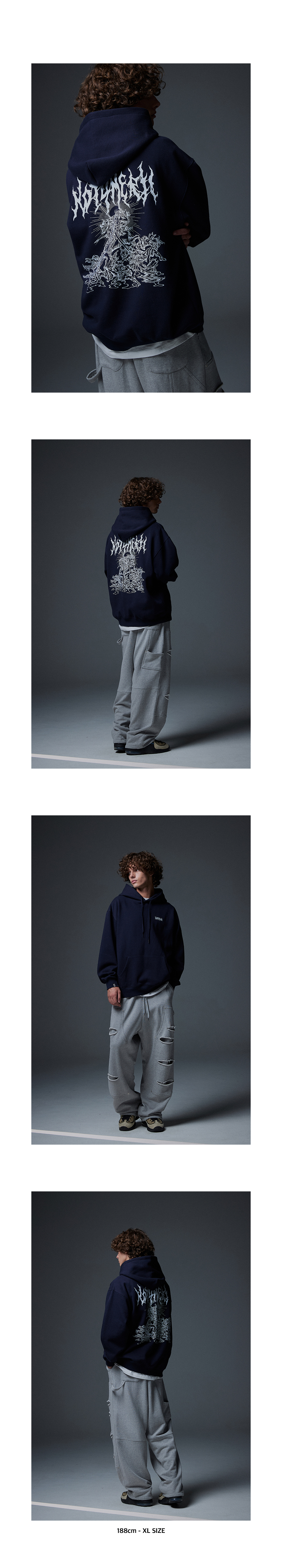 MUSINSA公式 | NOT4NERD Athena Pullover Hood - Navy