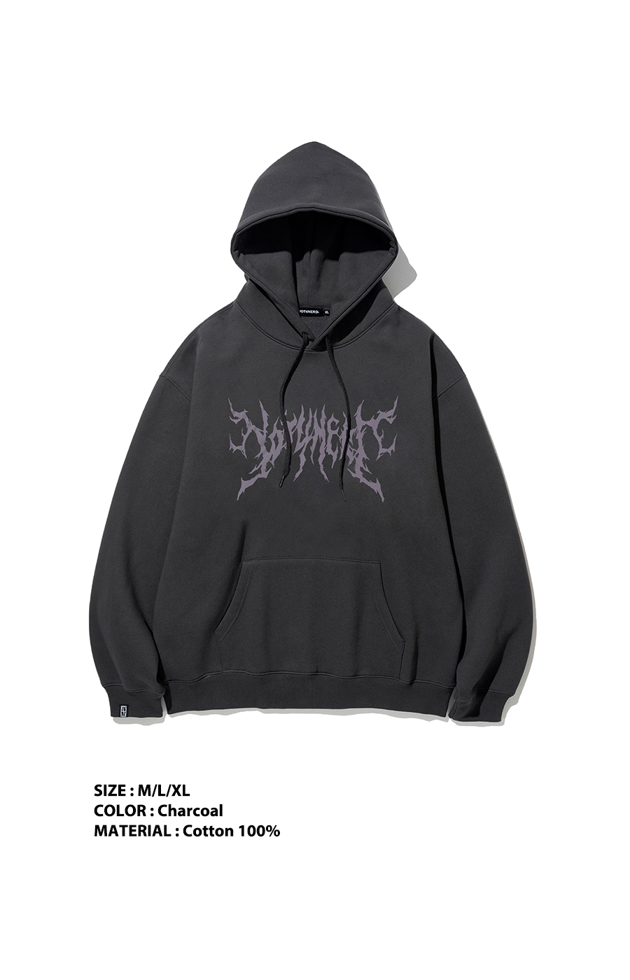 パーカー・フーディ NOT4NERD Wing Offshoot Logo Pullover Hood Charcoal HDHG105C MUSINSA | NOT4NERD Wing Offshoot Logo Pullover Hood - Charcoal