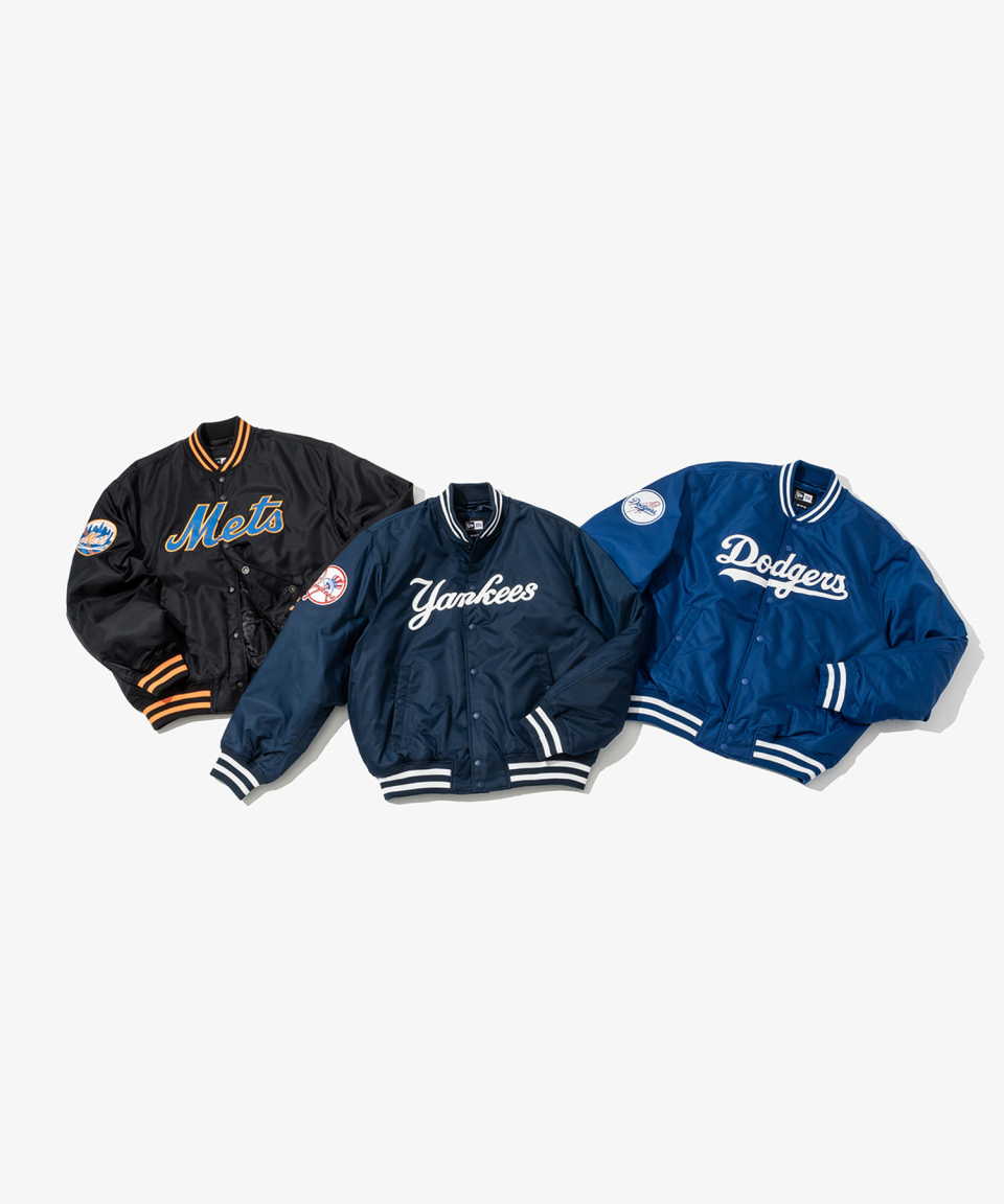 【NEW ERA】 AP MLB STADIUM JK43 LOSDOD B 楽天市場】NEWERA ニューエラ スタジャン ブルゾン AP MLB