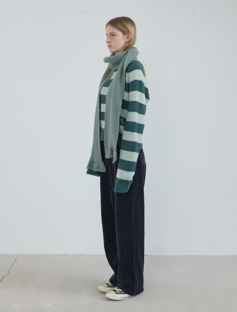 ◇ENZO BLUES◇ Ruffle Muffler (Mint) MUSINSA | ENZO BLUES Ruffle Muffler (Mint)