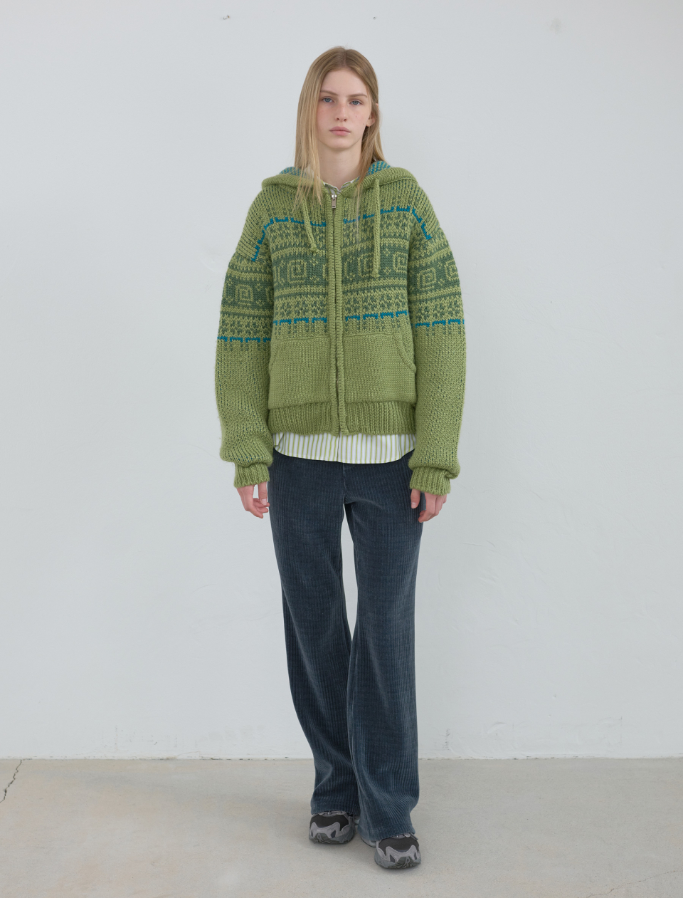 MUSINSA | ENZO BLUES Velvet Corduroy Banded Bootcut Pants