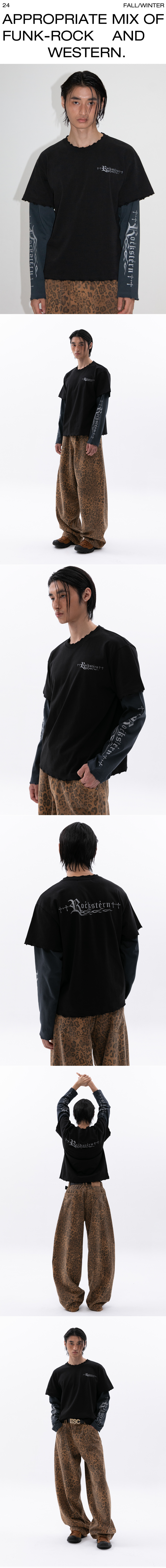 【ESC STUDIO】24SS★ damage washing piercing t-shirt SEASON OFF - ESC STUDIO