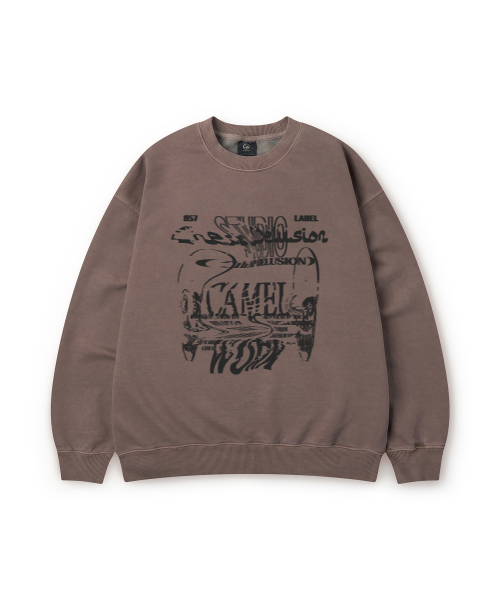 Свитшот Cheap Delusion Grunge (Pigment Brown)