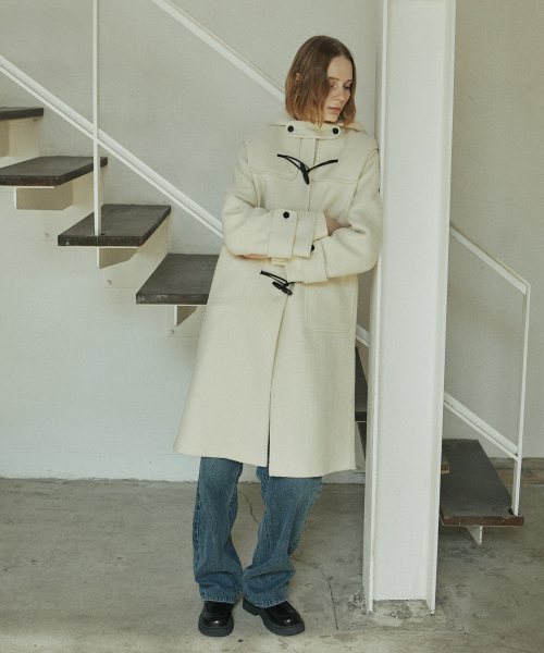 BOUCLE DUFFLE COAT_IVORY