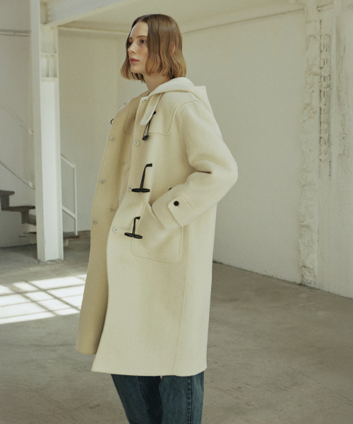 BOUCLE DUFFLE COAT_IVORY