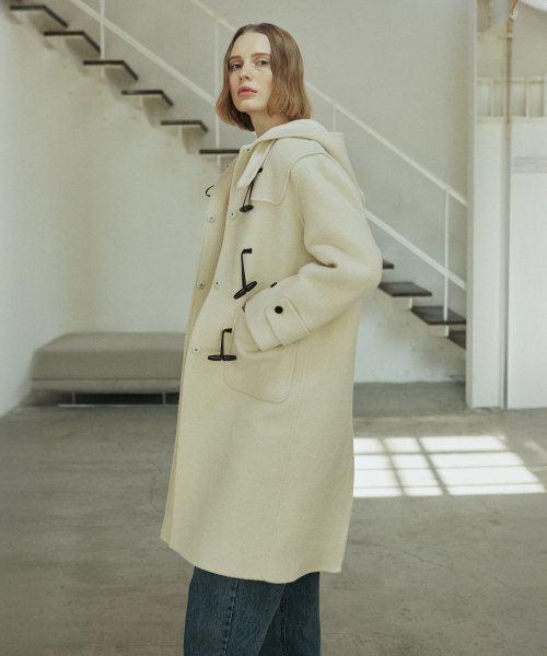 BOUCLE DUFFLE COAT_IVORY