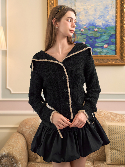 Кардиган DAISY Sailor Collar Cardigan_BLACK