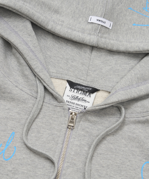 The World оверсайз Zip-up худи Melange