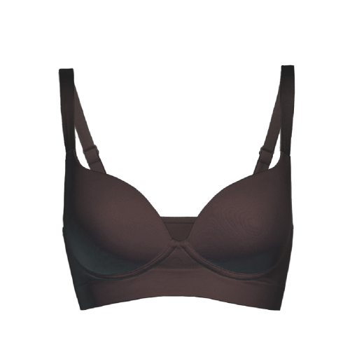 SKINON WIRELESS COSY BRA [PINK, BROWN 2PC]