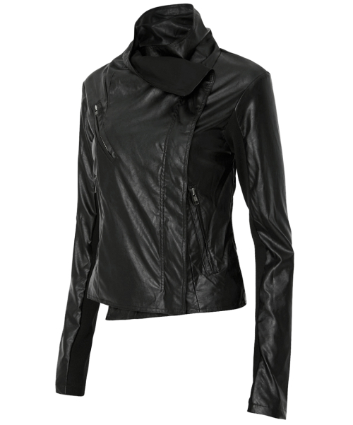 Asymmetrical Biker Leather куртка (FL-047_Leather)