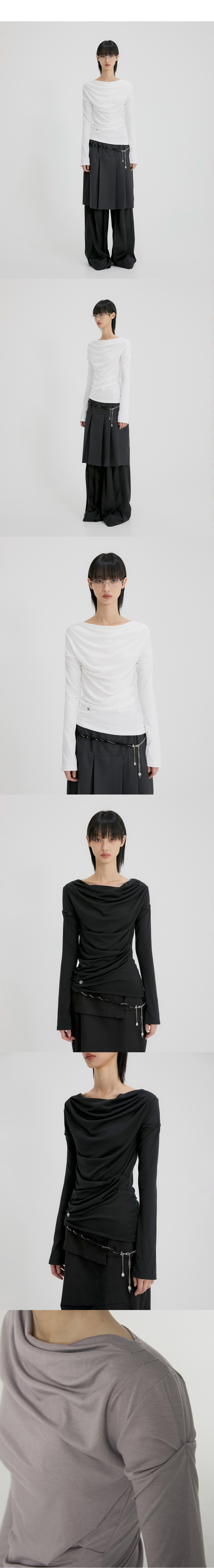 ●FLARE UP● 2.Drape Long Sleeve FL-146 (3色) MUSINSA | FLAREUP 2.Drape Long Sleeve (FL-146_White)