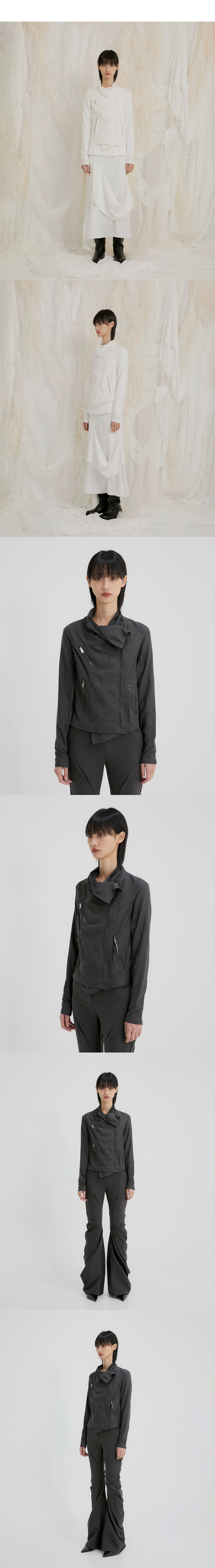 MUSINSA公式 | FLAREUP Asymmetrical Biker Jacket (FL-047_Off