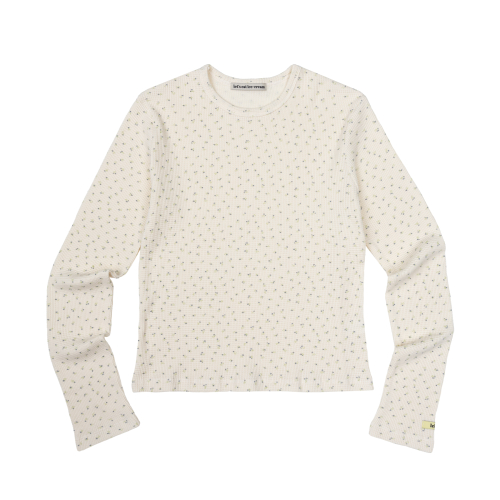 FLORAL PRINTED LONG SLEEVE TEE (cream)