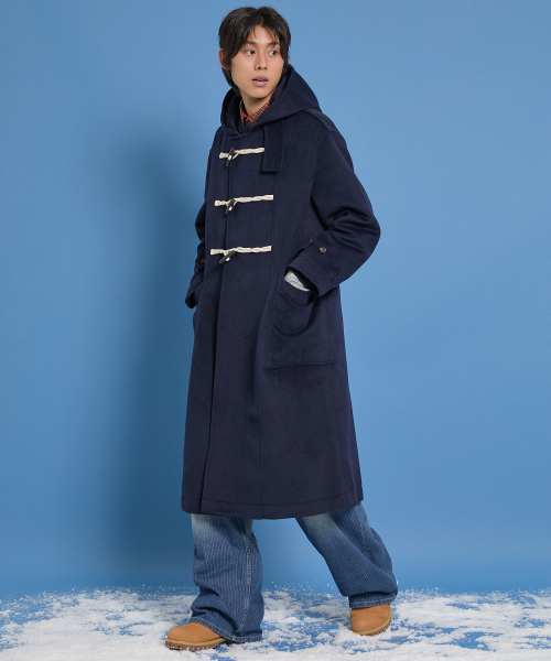 Длинное дафлкот-пальто оверсайз Navy