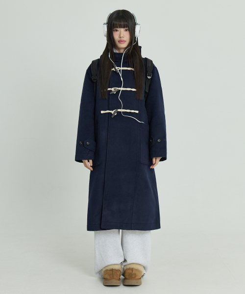 Длинное дафлкот-пальто оверсайз Navy