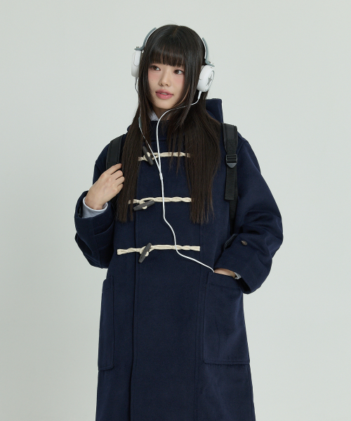 Длинное дафлкот-пальто оверсайз Navy