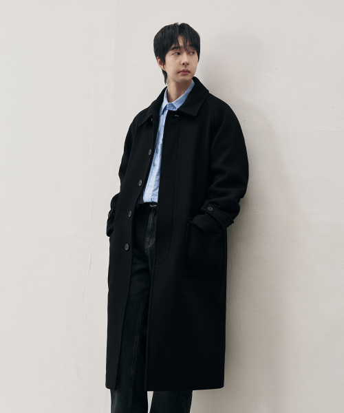 Шерстяное пальто бальмакаан Concise BLACK