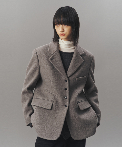 WOOL TAILORED JACKET_GRAY