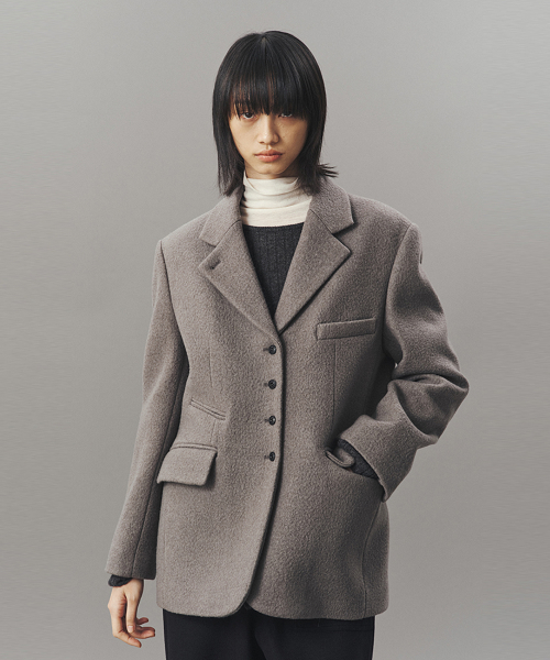 WOOL TAILORED JACKET_GRAY