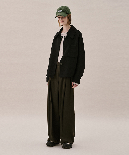 WOOL BLEND HANDMADE COAT_BLACK