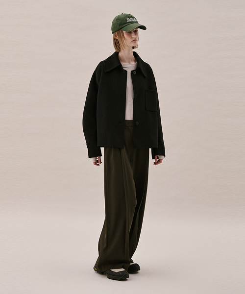 WOOL BLEND HANDMADE COAT_BLACK