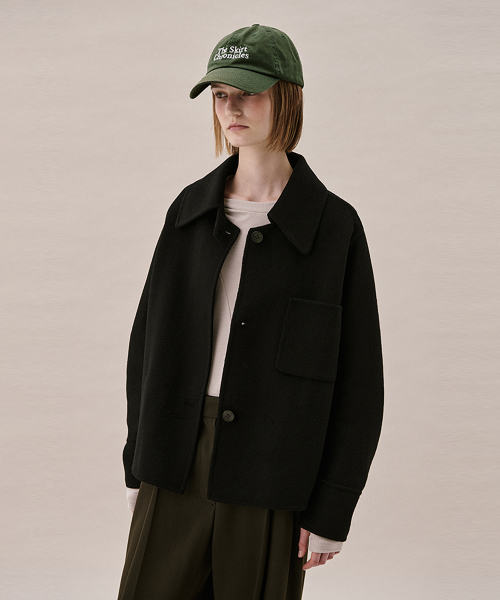 WOOL BLEND HANDMADE COAT_BLACK