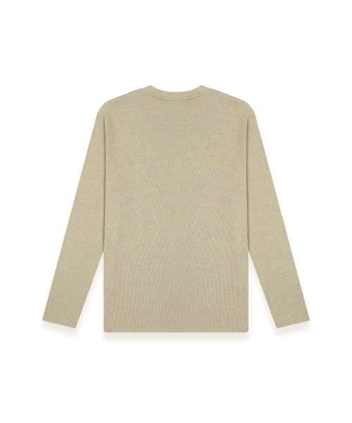 R-0024 / BRUSHED KNIT - LONG SLEEVE TSHIRTS(YELLOW)