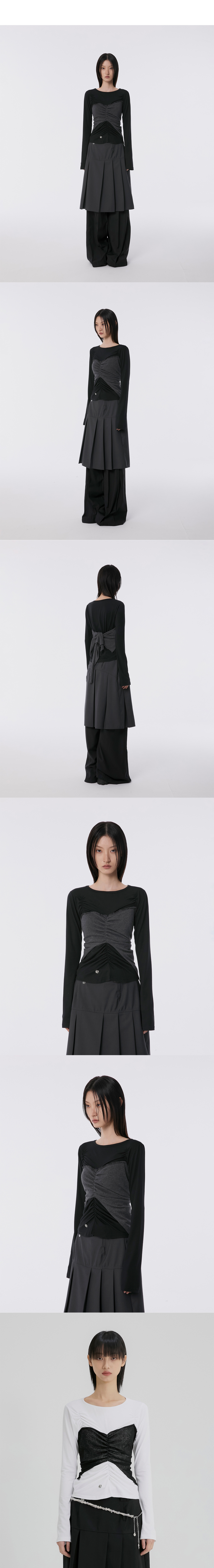 ★FLARE UP★ Bustier Layered Long Sleeve FL152Black MUSINSA | FLAREUP Bustier Layered Long Sleeve (FL-152_Black)