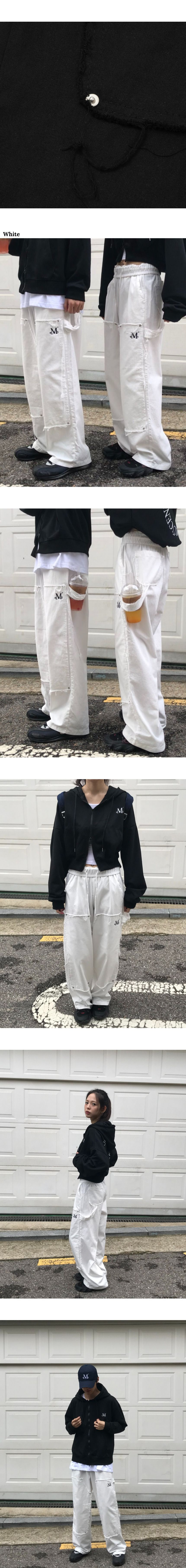 パンツ MUCENT Double knee damage detail painter washing banding pan MUSINSA | MUCENT Double Knee Damage Detail Painter Washing