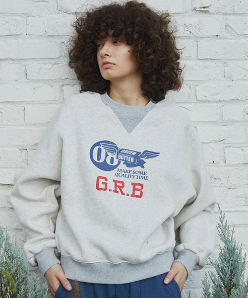 Contrast Fluff Sweatshirt (L/Melange)