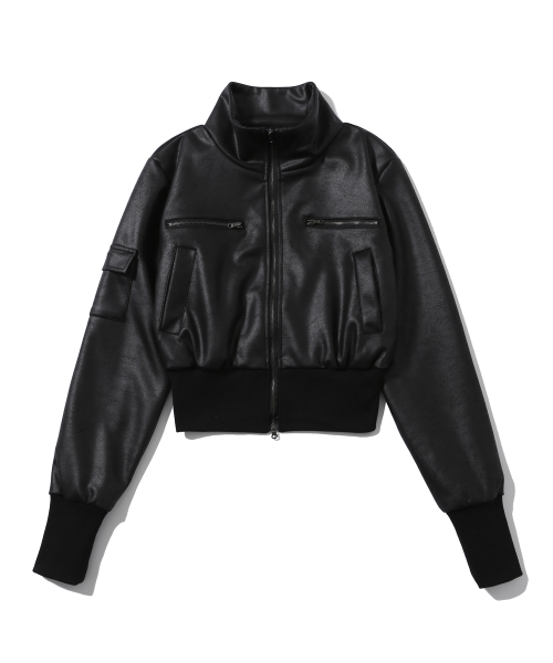 VINTAGE SUEDE TWO WAY JACKET BLACK