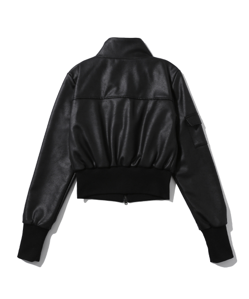 VINTAGE SUEDE TWO WAY JACKET BLACK