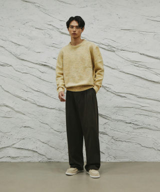 SIGNATURE シグニチャー ダブルタック ワイドスラックス [ディープブラウン] 画像 7