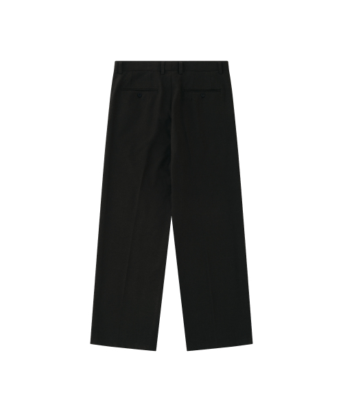 ONETUCK WIDE FLAT TROUSERS_KHAKI